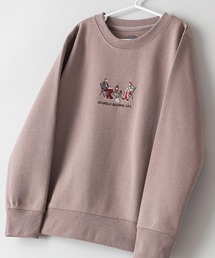 OUTDOOR PRODUCTS APPAREL（アウトドアプロダクツアパレル）の「防シワ UVカット　ポンチ素材使用　CAMPモチーフトレーナー スウェットトレーナー　イージーケア商品 KIDSキッズトレーナー（スウェット・キッズ）」