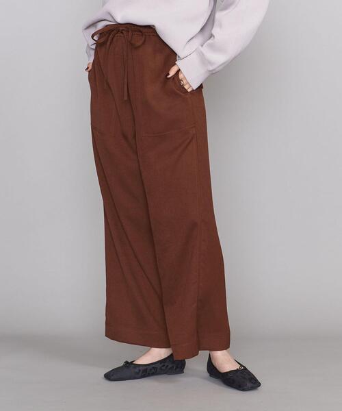 BEAUTY&YOUTH UNITED ARROWS（ビューティーアンドユースユナイテッドアローズ）の「BY タンブラーツイルパッチポケット イージー パンツ2 -ウォッシャブル-（その他パンツ・レディース・ブラック/ブラウン/コバルトブルー/オリーブ・S/M/L）」の3枚目の写真