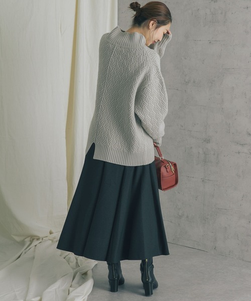 URBAN RESEARCH ROSSO WOMEN（アーバンリサーチ　ロッソ）の「ロングサーキュラースカート（スカート・レディース・チャコールグレー/イエロー/ライトベージュ/オリーブ・38/36）」の13枚目の写真