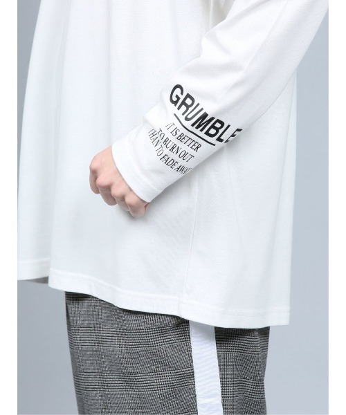 semantic design（セマンティックデザイン）の「セマンティックデザイン/semantic design  ネックレスプリント クルーネック長袖ゆるTシャツ（Tシャツ/カットソー・メンズ・ホワイト/ブラック・LARGE/MEDIUM/X-LARGE）」の14枚目の写真