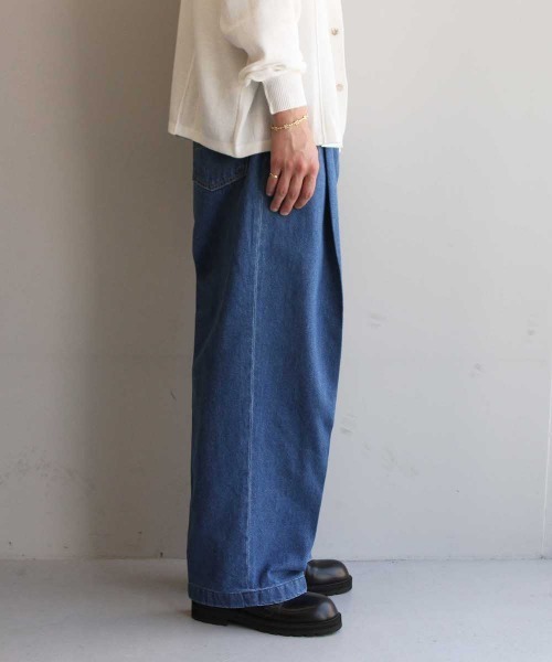 NEONSIGN(ネオンサイン)の「【EXCLUSIVE】NEONSIGN WIDE DENIM SLACKS "70's USED"(デニムパンツ・メンズ・ライトインディゴブルー・S/M/L/XS)」の3枚目の写真