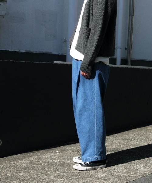 NEONSIGN ルーズデニムパンツ \"INDIGO USED\"  完売品 NEONSIGN - 【残りわずか】Wide Denim Slacks(INDIGO USED