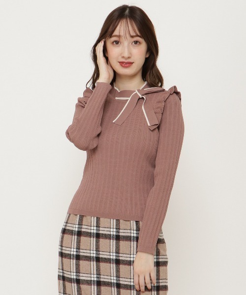 WILLSELECTION - 超美品！深田恭子 着用♡ウィルセレクション ニット♡ ♡ウィルセレクション ♡ 深キョン着用 パール ニット グレー