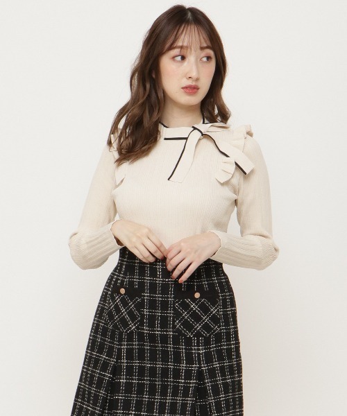 WILLSELECTION - 超美品！深田恭子 着用♡ウィルセレクション ニット♡ ♡ウィルセレクション ♡ 深キョン着用 パール ニット グレー