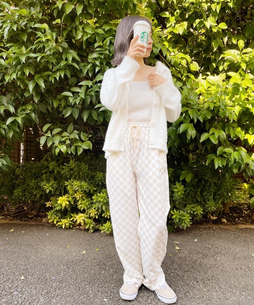 at12:03(アットイチニーゼロサン)の「シャギーニットカーディガン(カーディガン/ボレロ・レディース・ホワイト/ブラック/ピンク・FREE)」の20枚目の写真