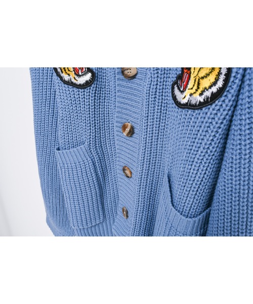 A‘gem 9（エージェムナイン）の「【A'GEM/9 × RYUHARU SPECIAL COLLABORATION】RYUHARU：KNIT CARDIGAN/りゅうはるコラボ ニットカーディガン（カーディガン/ボレロ・メンズ・ブルー/ブラック・FREE）」の12枚目の写真