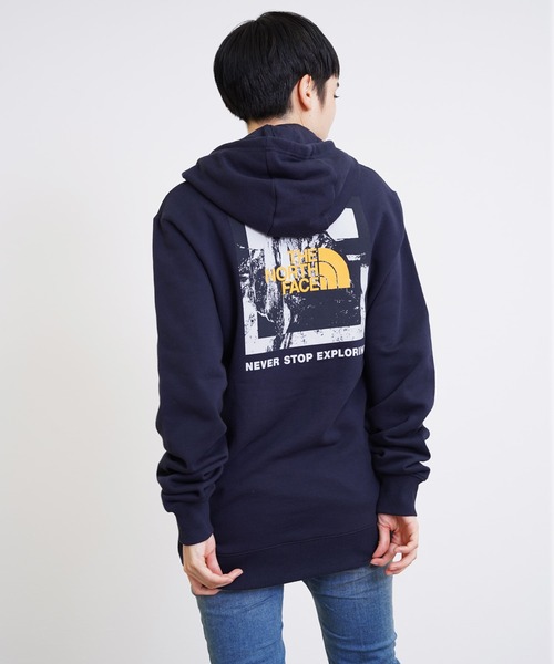 THE NORTH FACE(ザノースフェイス)の「THE NORTH FACE(ザ・ノース・フェイス) ボックスロゴ スウェットパーカー(パーカー・レディース・グリーン/グレー/ネイビー・S/M/L)」の1枚目の写真