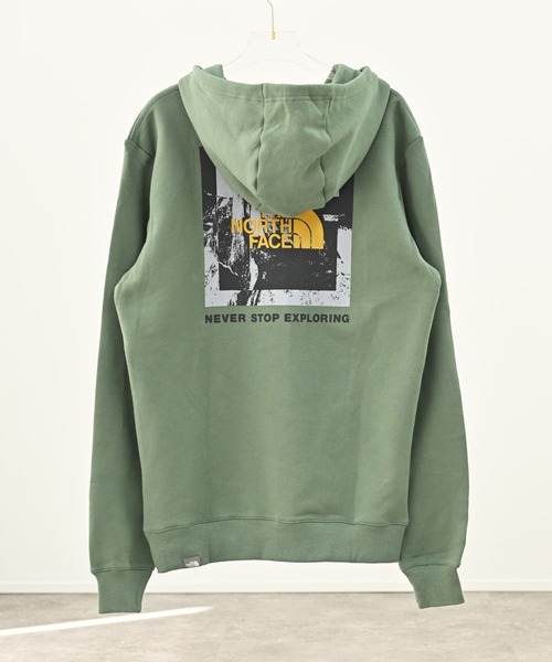 THE NORTH FACE(ザノースフェイス)の「THE NORTH FACE(ザ・ノース・フェイス) ボックスロゴ スウェットパーカー(パーカー・レディース・グリーン/グレー/ネイビー・S/M/L)」の15枚目の写真