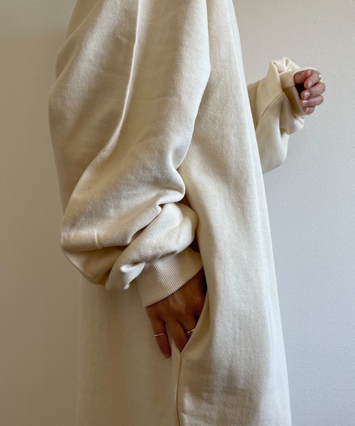 ワンピース Half Zip Sweat One piece wee9s ワンピース high neck half zip up sweat one piece