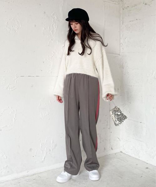 EPIMI E'PIMMY(エピミエピミー)の「配色ライントラックパンツ(その他パンツ・レディース・ブラック/ブラウン/グレー/オレンジ/グリーン/ダークブルー・MEDIUM)」の12枚目の写真