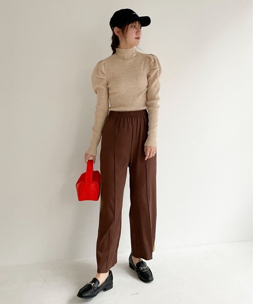 EPIMI E'PIMMY(エピミエピミー)の「配色ライントラックパンツ(その他パンツ・レディース・ブラック/ブラウン/グレー/オレンジ/グリーン/ダークブルー・MEDIUM)」の18枚目の写真