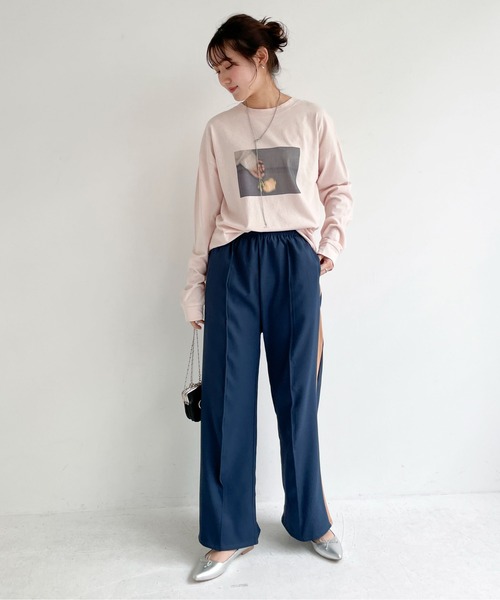 EPIMI E'PIMMY(エピミエピミー)の「配色ライントラックパンツ(その他パンツ・レディース・ブラック/ブラウン/グレー/オレンジ/グリーン/ダークブルー・MEDIUM)」の19枚目の写真