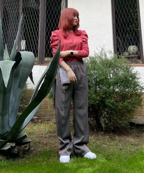 EPIMI E'PIMMY(エピミエピミー)の「配色ライントラックパンツ(その他パンツ・レディース・ブラック/ブラウン/グレー/オレンジ/グリーン/ダークブルー・MEDIUM)」の13枚目の写真