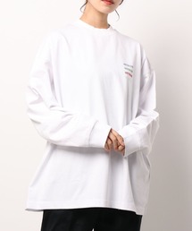 WE11DONE WHITE MULTICOLOR LOGO LONG SLEEVE T-SHIR WD-TT3-21-542-U-WH