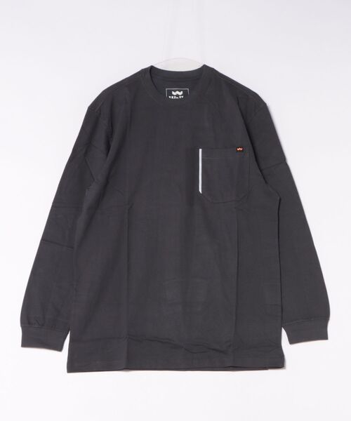 Walls（ウォールズ）の「【WALLS】（UN）L/S TEE（Tシャツ/カットソー・メンズ・チャコール/レッド/オリーブ/ネイビー/ブラック/グレー・LARGE/X-LARGE/MEDIUM）」の3枚目の写真