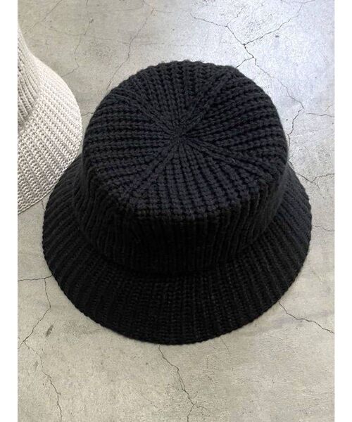 EMODA（エモダ）の「フレアニットハット（ニットキャップ/ビーニー・レディース・ブラック/アイボリー・FREE）」の17枚目の写真