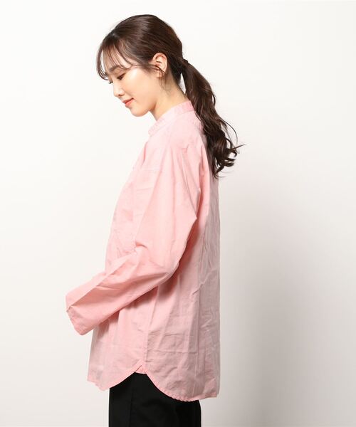 EEL（イール）の「EEL/イール　別注　チャコールヘンリー 　ロングスリーブ　21SS（シャツ/ブラウス・メンズ・ブラック/ピンク・M/L）」の3枚目の写真