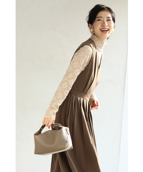 cawaii（カワイイ）の「インナーに最適。ふわふわ起毛レースの花カットソートップス（Tシャツ/カットソー・レディース・ベージュ・FREE）」の7枚目の写真