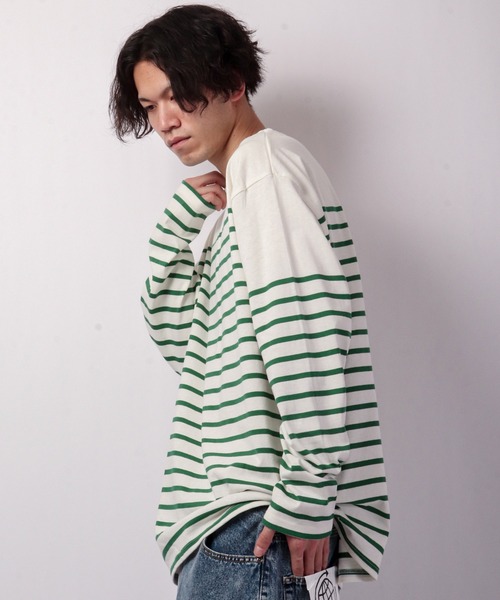 SUGGESTION(サジェッション)の「SUGGESTION パネル切替ボートネックバスクシャツ(Tシャツ/カットソー・メンズ・ブラック/レッド/ブルー/グリーン/その他/マルチ・M/L)」の16枚目の写真