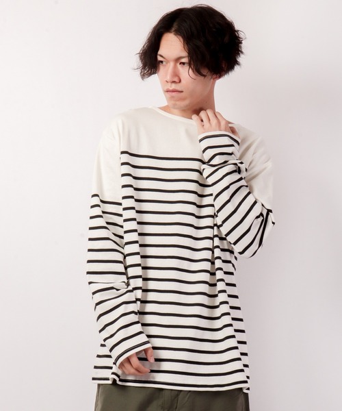 SUGGESTION(サジェッション)の「SUGGESTION パネル切替ボートネックバスクシャツ(Tシャツ/カットソー・メンズ・ブラック/レッド/ブルー/グリーン/その他/マルチ・M/L)」の9枚目の写真