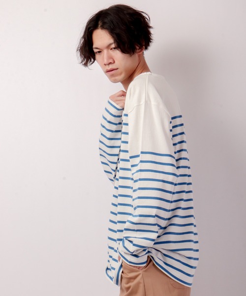 SUGGESTION(サジェッション)の「SUGGESTION パネル切替ボートネックバスクシャツ(Tシャツ/カットソー・メンズ・ブラック/レッド/ブルー/グリーン/その他/マルチ・M/L)」の22枚目の写真