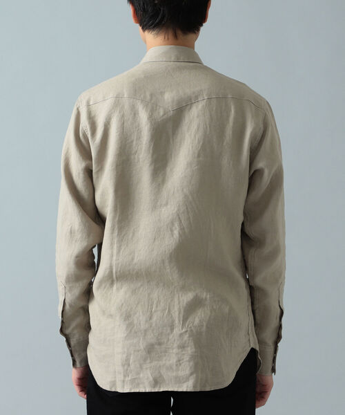 【別注美品】ORIAN × BEAMS F リネン ウエスタンシャツ ORIAN（オリアン）の「ORIAN × BEAMS F / 別注 リネン