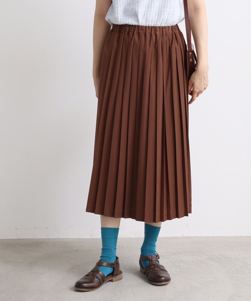bulle de savon（ビュルデサボン）の「T/R プリーツスカート（スカート・レディース・ベージュ/グレー/ブラック/ダークブラウン/モカ・FREE）」の11枚目の写真