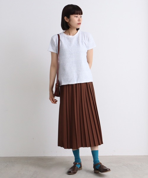 bulle de savon（ビュルデサボン）の「T/R プリーツスカート（スカート・レディース・ベージュ/グレー/ブラック/ダークブラウン/モカ・FREE）」の12枚目の写真