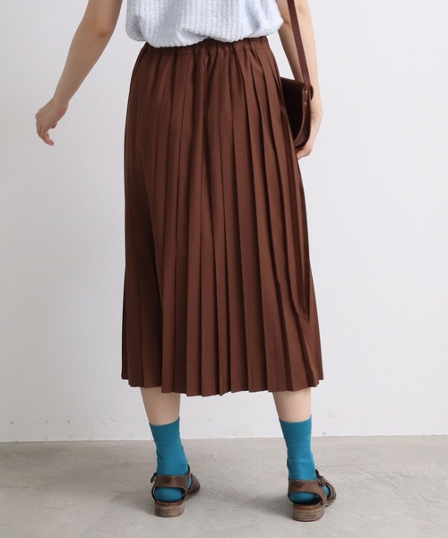 bulle de savon（ビュルデサボン）の「T/R プリーツスカート（スカート・レディース・ベージュ/グレー/ブラック/ダークブラウン/モカ・FREE）」の9枚目の写真
