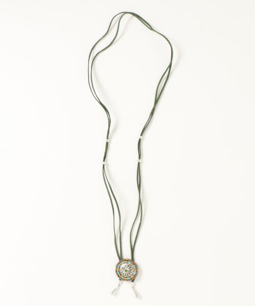 チャイハネ（チャイハネ）の「【チャイハネ】コンチョビーズループタイネックレス（ネックレス・レディース・レッド/グリーン/キャメル・FREE）」の7枚目の写真