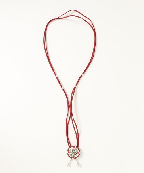 チャイハネ（チャイハネ）の「【チャイハネ】コンチョビーズループタイネックレス（ネックレス・レディース・レッド/グリーン/キャメル・FREE）」の5枚目の写真