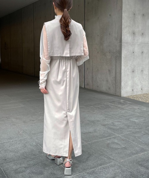 【新品】The shop Amel ケープ付きワンピース ✧アンタイトル ロペ ＆g'aime】ケープディティールワンピース（ワンピース）｜&g