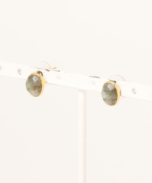 欧州航路（オウシュウコウロ）の「【欧州航路】エルバ天然石ピアス（ピアス（両耳用）・レディース・グレー/イエロー/ミント/ブルー/クリア/ローズ/アクア/ワイン・FREE）」の2枚目の写真