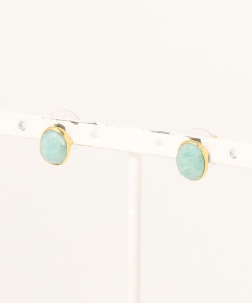 欧州航路（オウシュウコウロ）の「【欧州航路】エルバ天然石ピアス（ピアス（両耳用）・レディース・グレー/イエロー/ミント/ブルー/クリア/ローズ/アクア/ワイン・FREE）」の3枚目の写真