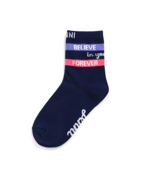 JENNI love(ジェニィラブ)の「ラインロゴクルーソックス(ソックス/靴下・キッズ・ブラック/ネイビー/グレー・19-21cm/22-24cm)」の3枚目の写真