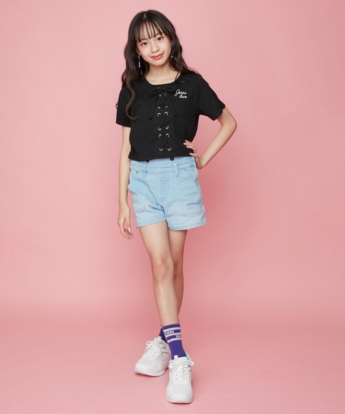 JENNI love(ジェニィラブ)の「ラインロゴクルーソックス(ソックス/靴下・キッズ・ブラック/ネイビー/グレー・19-21cm/22-24cm)」の4枚目の写真