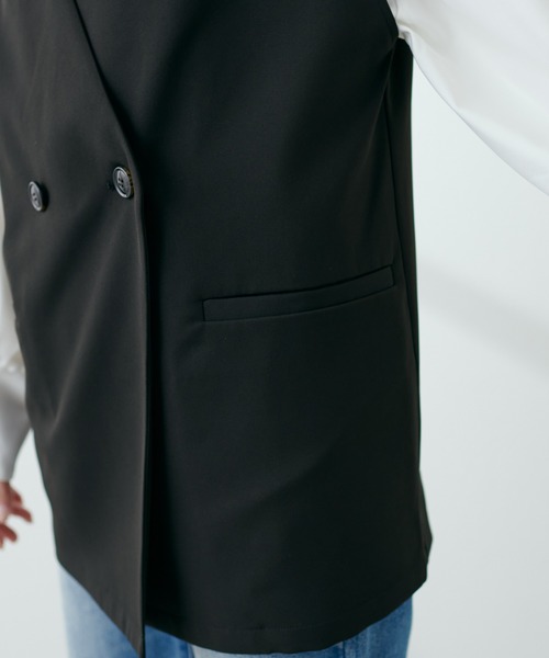 natural couture（ナチュラルクチュール）の「【セットアップ着用可】ノーカラーベスト（ベスト・レディース・ブラック/ベージュ/ライトベージュ・FREE）」の19枚目の写真