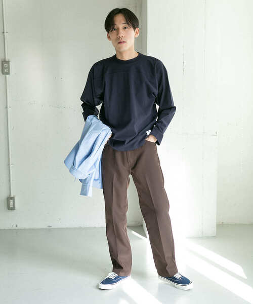 URBAN RESEARCH DOORS（アーバンリサーチドアーズ）の「ヘビーオンス フットボール ロングスリーブTシャツ（Tシャツ/カットソー・メンズ・ホワイト/イエロー/ネイビー・MEDIUM/LARGE）」の14枚目の写真