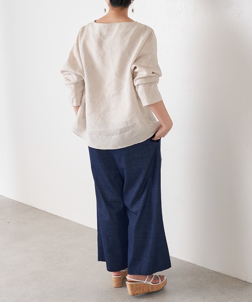 BEARDSLEY（ビアズリー）の「日傘によく合う衿ぐり刺繍ブラウス（シャツ/ブラウス・レディース・ブルー/ベージュ・FREE）」の11枚目の写真