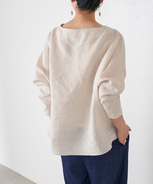 BEARDSLEY（ビアズリー）の「日傘によく合う衿ぐり刺繍ブラウス（シャツ/ブラウス・レディース・ブルー/ベージュ・FREE）」の13枚目の写真