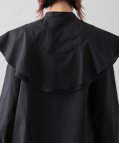 JOURNAL STANDARD（ジャーナルスタンダード）の「コットンフリルバンドカラーブラウス（シャツ/ブラウス・レディース・ホワイト/ブラック/オレンジ・FREE）」の22枚目の写真