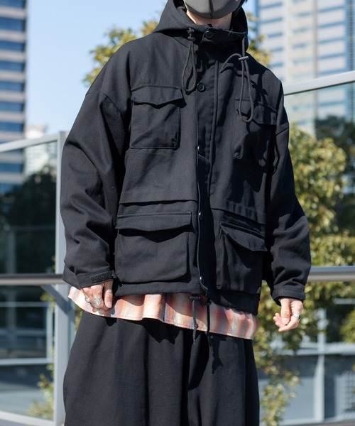 kutir(クティール)の「ワイドショートミリタリーブルゾン(ブルゾン・メンズ・ブラック/カーキ・MEDIUM/LARGE)」の10枚目の写真