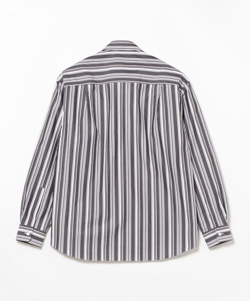 COLONY CLOTHING（コロニークロージング）の「COLONY CLOTHING / オルタネイトストライプ ワイドカラーシャツ（シャツ/ブラウス・メンズ・ネイビー・LARGE/X-SMALL/MEDIUM/SMALL）」の10枚目の写真