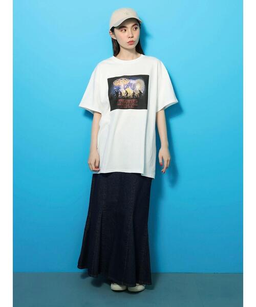 Green Parks(グリーンパークス)の「■STRANGER THINGS フォトptT(Tシャツ/カットソー・レディース・オフホワイト・FREE)」の21枚目の写真