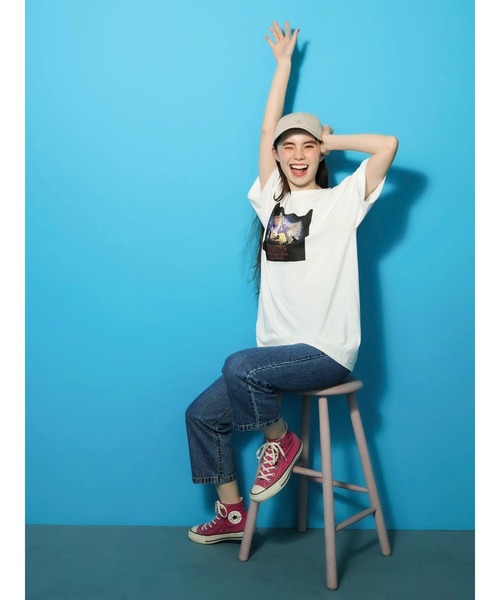 Green Parks(グリーンパークス)の「■STRANGER THINGS フォトptT(Tシャツ/カットソー・レディース・オフホワイト・FREE)」の4枚目の写真