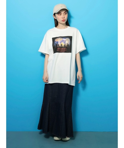 Green Parks(グリーンパークス)の「■STRANGER THINGS フォトptT(Tシャツ/カットソー・レディース・オフホワイト・FREE)」の7枚目の写真