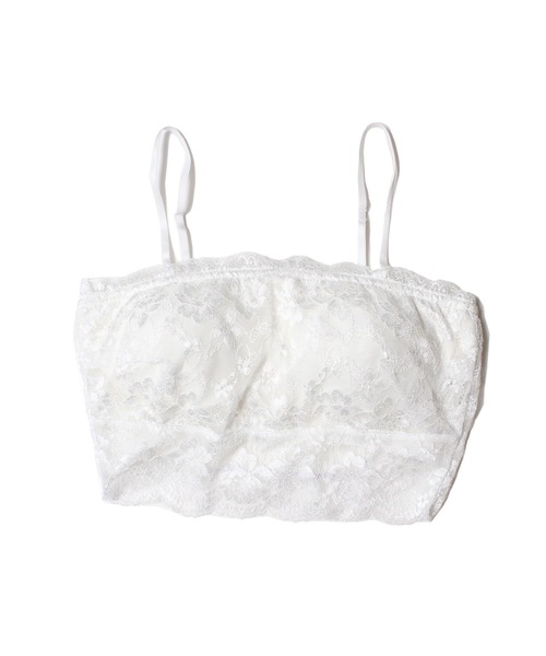 one way(ワンウェイ)の「レースベアトップ(その他トップス・レディース・ホワイト/ブラック・FREE)」の2枚目の写真