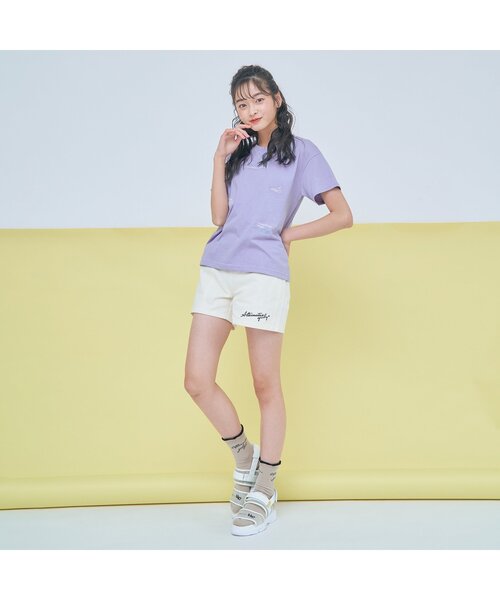 algy（アルジー）の「アシメベルトショーパン（その他パンツ・キッズ・ブラック/チェック/アイボリー・XX-SMALL/X-SMALL/SMALL/MEDIUM）」の6枚目の写真