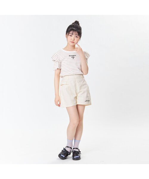 algy（アルジー）の「アシメベルトショーパン（その他パンツ・キッズ・ブラック/チェック/アイボリー・XX-SMALL/X-SMALL/SMALL/MEDIUM）」の7枚目の写真