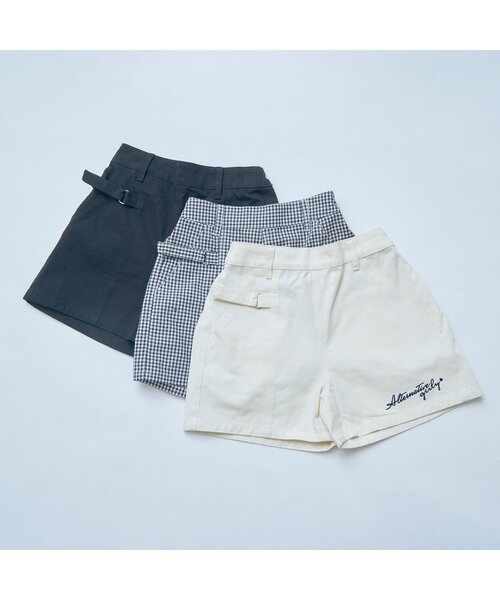 algy（アルジー）の「アシメベルトショーパン（その他パンツ・キッズ・ブラック/チェック/アイボリー・XX-SMALL/X-SMALL/SMALL/MEDIUM）」の13枚目の写真